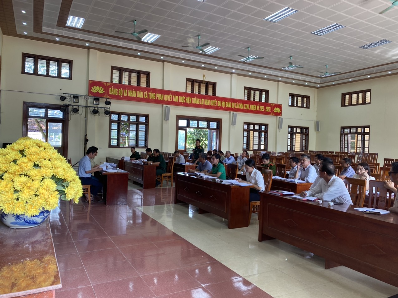 Hội đồng nghĩa vụ Quân sự xã tổ chức Hội nghị rà soát nguồn tuyển quân năm 2024